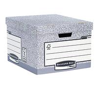 Fellowes 01810-FFEU Bankers Box 01810-FF System Storage Box, Large - Grey, Pack of 10