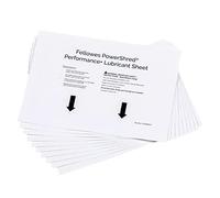 Fellowes 10 Paper Shredder Oil Lubricant Sheets â Powershred Performance+ Easy to Use Shredder Oil Sheet, White