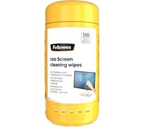 Fellowes 100 Screen and Keyboard Wipes Tub for Home and Office -