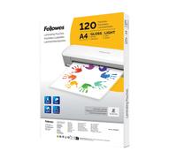 Fellowes 120pk A4 Laminating Pouches, Glossy Finish, 120 Sheets - Ideal for Notices and Photos - Amazon Exclusive
