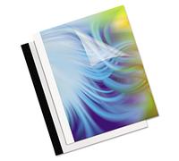 Fellowes 5257001 Thermal Binding System Covers 240-Sheet Cap 11 x 8 1/2 Clear/Black 10/Pack
