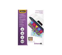 Fellowes 5302202 laminate sheets A4 80 micron glossy 100 pcs