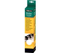 Fellowes Binding Combs A4 8mm (5330403, 21-Ring) - Binds 21-40 Pages, White, Pack of 25