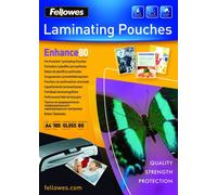 Fellowes 54525 A4 Pre-Punched 80 Micron Laminating Pouch 100pk