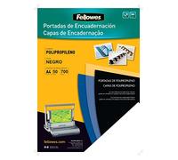 Fellowes 54775 - Polypropylene Covers for Binding, A4, Black