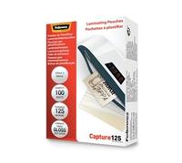 Fellowes Laminating Pouches Capture Gloss 54 x 86 mm 250 Micron Pack of 100