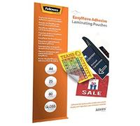 Fellowes 5601701 Admire A4 80Mic Easymove Adhesive Backed Pouch 25pk