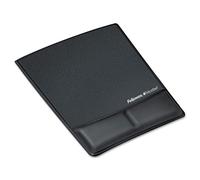 Fellowes 9180901 Memory Foam Wrist Rest w/Attached Mouse Pad Black