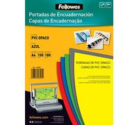 Fellowes 936641 - Covers in PVC 100 Units, Opaque Blue