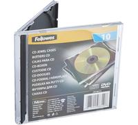 Fellowes 98310 Cd Jewel Case - Black (Pack of 10)