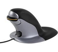 Fellowes 9894601 - Mouse (Ambidextrous, Vertical Design, USB, 1200 dpi, 230 g, Black, Grey)