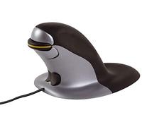 Fellowes 9894801 - Mouse (Ambidextrous, Vertical Design, USB, 1200 dpi, 180 g, Black, Grey)