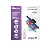 Fellowes Laminating Pouches A3 Glossy 80 microns Transparent Pack of 500