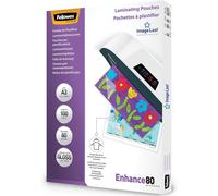Fellowes ImageLast Enhance Laminating Pouch A3 Glossy 80 microns (2 x 80) Transparent Pack of 100