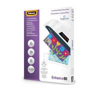 Fellowes A3 Laminating Pouches - Gloss Finish - 100 Sheets - 160 Micron (2 x 80) Clear & Durable Laminating Pouch with Image Last Directional Mark - Ideal for Photos and Notices