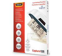 Fellowes A3 Laminating Pouches, Gloss Finish, 100 Sheets, 250 Micron (2x125) Cl