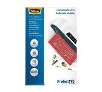 Fellowes A3 Laminating Pouches - Glossy Finish - 100 Sheets, 350 Micron (2 x 175 Micron) Premium - Ideal for Notices, Photos, Creatives, Certificates, Menus and Everyday Use