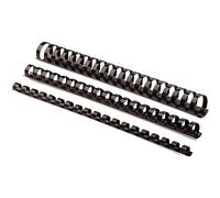 Fellowes A4 6mm Plastic Binding Combs for Comb Binding Machine Binds 2 to 20 Pages - Black, Pack of 100