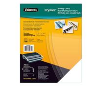 Fellowes A4 Binding Cover - 180 Microns PVC Binding Covers - Pack of 100 Binding Covers - Transparent