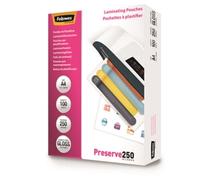 Fellowes Laminating Pouches A4 Glossy 250 microns (2 x 250) Transparent Pack of 100