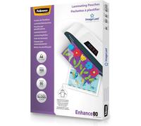 Fellowes ImageLast Enhance Laminating Pouch A4 Glossy 80 microns (2 x 80) Transparent Pack of 100