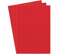 Fellowes 100% Recyclable A4 Leatherboard Binding Covers Heavyweight 250gsm Presentation Covers - FSC, Red, Pack of 100