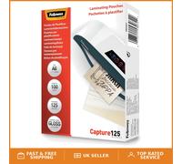 Fellowes Glossy 125 Micron Card Laminating Pouch - 54x86mm laminator pouch