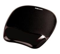 Fellowes Accessories High Volume Crystal Black Mousepad & Wrist Rest