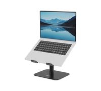 Fellowes Alumia™ Desk Based Laptop Stand - Black - Metal Height and Tilt Adjustable, Ergonomic Aluminium Space-Saving Riser for Home or Office Use, Made from Recycled Materials