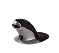 Fellowes Ambidextrous Vertical Mouse - Small Wireless Ambidextrous Vertical design Laser RF Wireless 1200 DPI Black Silver