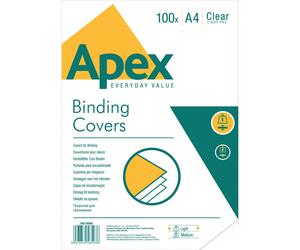 Fellowes Apex 6500001 Clear PVC Plastic Document Supplies Sheet (Pack of 100)