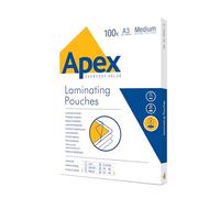 Apex A3 Medium Duty Laminating Pouches 250 Micron Clear (100 Pack)