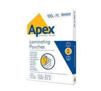 Fellowes Apex A4 Laminating Pouches 200 Micron Clear (100 Pack)