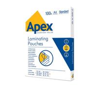 Fellowes Apex A4 Laminating Pouches 200 Micron Clear (100 Pack)