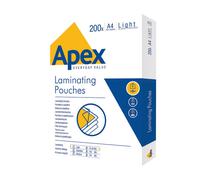 Fellowes Apex A4 Light Duty Laminating Pouch (Pack of 200) 6005301