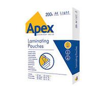 Fellowes Apex Laminating Pouch A4 Light Duty 150 Micron (200 Pack)