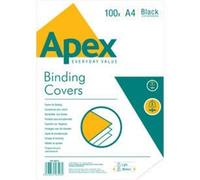 Fellowes Apex Black Leatherboard Covers A4 (100 Pack)