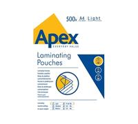 Fellowes Apex Laminating Pouch A4 Light Duty 150 Micron (500 Pack)