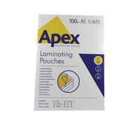 Fellowes Apex Laminating pouches 150 micron (2x75 micron) Pack of 100 - A4 OR A3