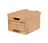 Fellowes Bankers Box Earth Series Archive Storage Boxes With Lid And Handles In Brown Pack Of 10