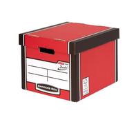 Fellowes Bankers Box Premium 726 Tall Storage Box - Red, Pack of 10
