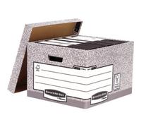 Fellowes Bankers Box System Large Heavy Duty R-Kive Storage Box Board Grey Pack