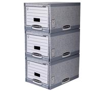Fellowes Bankers Box System Storage Organizer Drawer Gry/White (Pack of 5) 01820