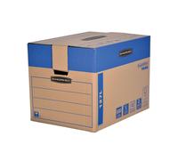 Fellowes Bankers SmoothMove Prime Box 127L XL Brown/Blue (Pack of 5) 6205401