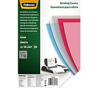 Fellowes Binding Covers for Comb and Wire Binding Machines A4 180 Micron Clear PET Pack of 100