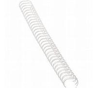 Fellowes® Binding Spines, 8 mm, Wire, 34 Rings - 3:1 Division, A4, For: 36-60 Sheets, White (Pack of 100)