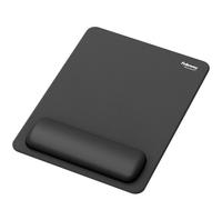 Fellowes Breyta XL Mouse Mat Wrist Rest XL Mouse Pad Wrist Support with Antibacterial Protection Ergonomic Mouse Mat Black