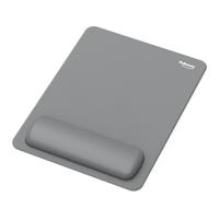 Fellowes Breyta XL Mouse Mat Wrist Rest XL Mouse Pad Wrist Support with Antibacterial Protection Ergonomic Mouse Mat Grey
