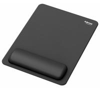 Fellowes Breyta Mouse Mat - XL Ergonomic Mouse Pad with Wrist Rest, Antibacterial - Black