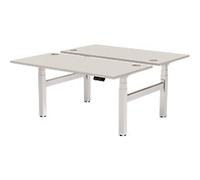 Fellowes Cambio Electronically Height Adjustable Sit Stand Desk Rectangular Grey T-Foot 1,699 (W) x 1,470 (D) x 1,305 (H) mm MDF (Medium-Density Fibreboard), PVC (Polyvinyl Chloride), Steel